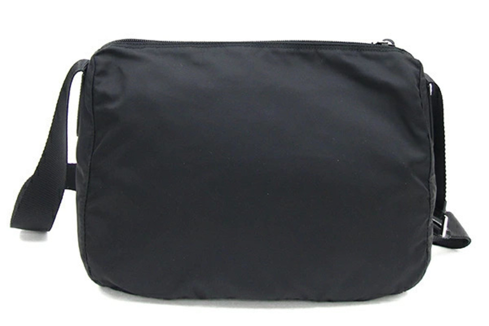 Prada Leather Bag Shoulder Crossbody Black Messenger Black